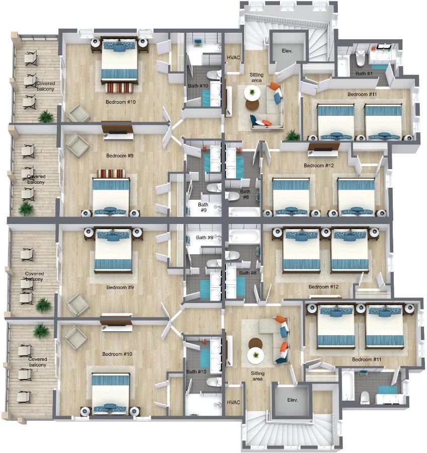 Holiday home Seaside West 12 Bdrm, 11,5 Bath, Private Pools, Sleeps 36